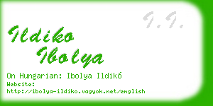 ildiko ibolya business card